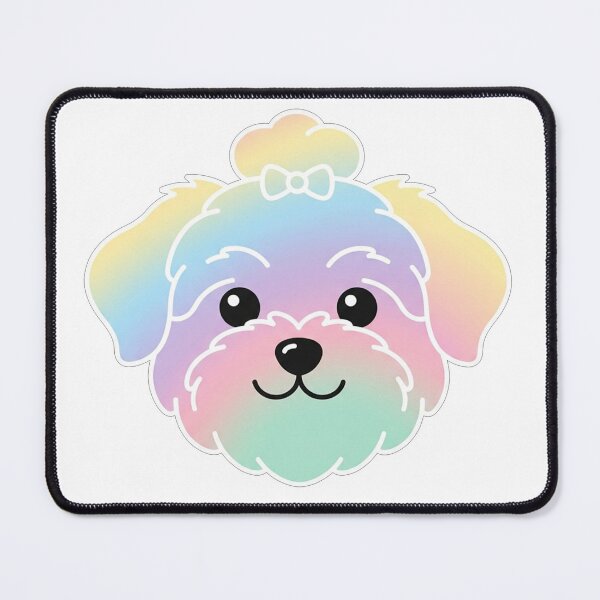 Item preview, Cute Rainbow Maltese Dog Face Illustration designed and sold by Owcomm.