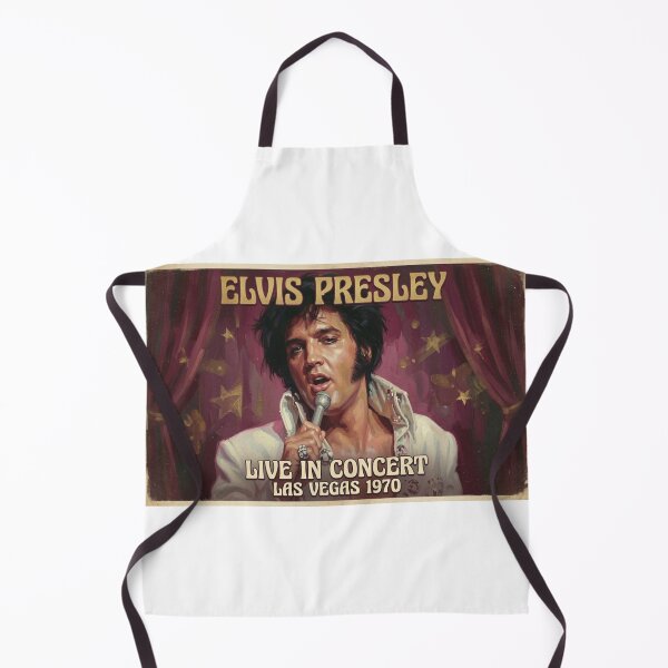 Item preview, Elvis Presley Live in Concert Las Vegas 1970 Retro Poster designed and sold by ElvisVintagePosters.