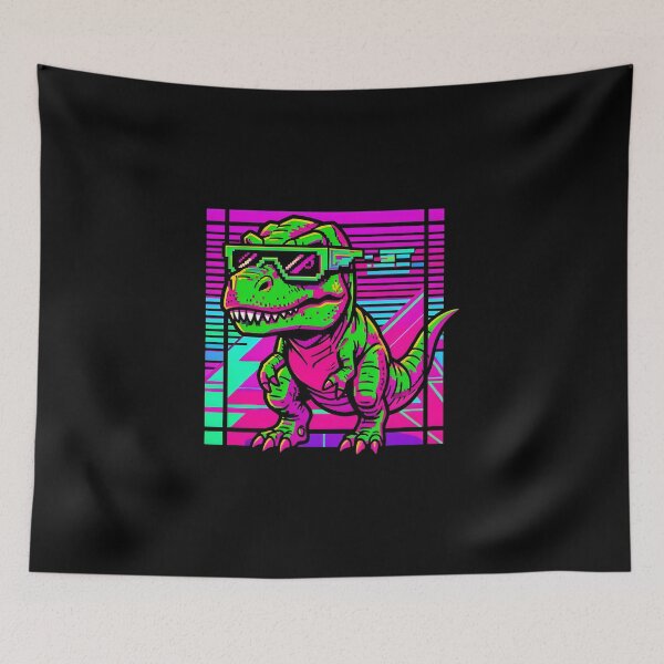Item preview, Cool T-Rex Dinosaur Wearing Sunglasses Retro Synthwave 80s designed and sold by KCasual.