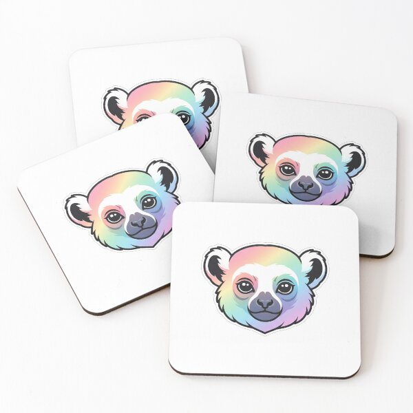 Item preview, Cute Rainbow Lemur Face Portrait designed and sold by Owcomm.