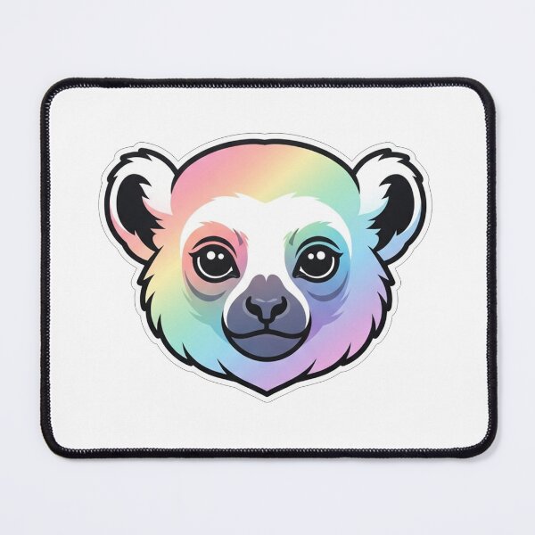 Item preview, Cute Rainbow Lemur Face Portrait designed and sold by Owcomm.