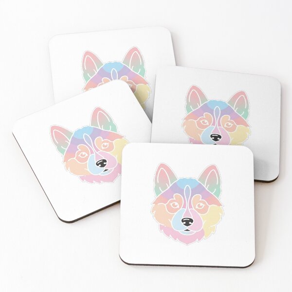 Item preview, Colorful Pastel Husky Dog Head Illustration designed and sold by Owcomm.