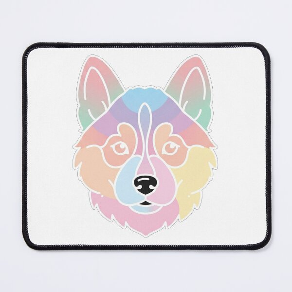 Item preview, Colorful Pastel Husky Dog Head Illustration designed and sold by Owcomm.