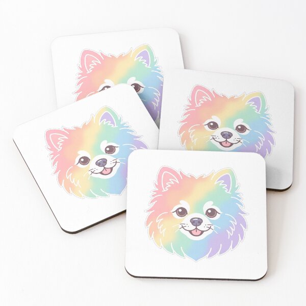 Item preview, Cute Pastel Rainbow Pomeranian Dog Face designed and sold by Owcomm.
