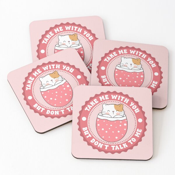 Item preview, Take Me With You But Don't Talk To Me - Funny Introvert Cat Badge designed and sold by the-Z3nith.