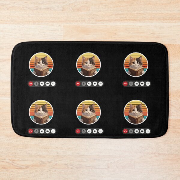 Item preview, Cute Calico Reading Cat Pseudo 3D Cartoon | Bookworm Kitty | Cozy Cat Lover Gift designed and sold by Basma Designs | Funny Shirts, Stickers & Mugs.
