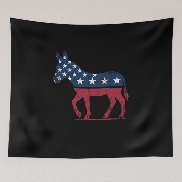 Item preview, Democratic Donkey American Flag Political Supporter designed and sold by SofenArt.