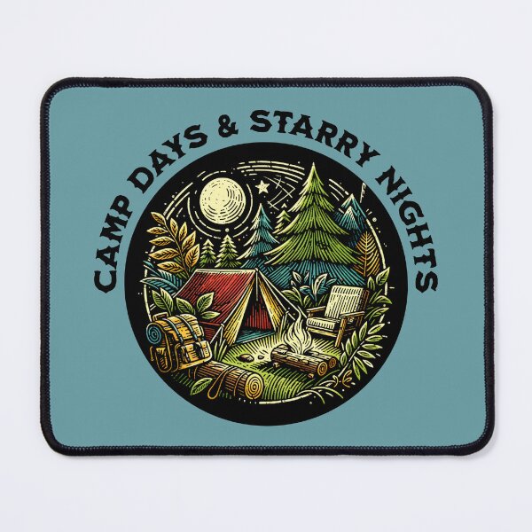 Item preview, Camp Days & Starry Nights | Cozy Campfire Outdoor Adventure Design designed and sold by Sachie's Studio.