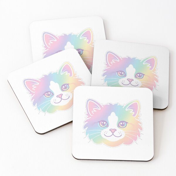 Item preview, Rainbow Fluffy Kitten Face Cute Cat designed and sold by Owcomm.