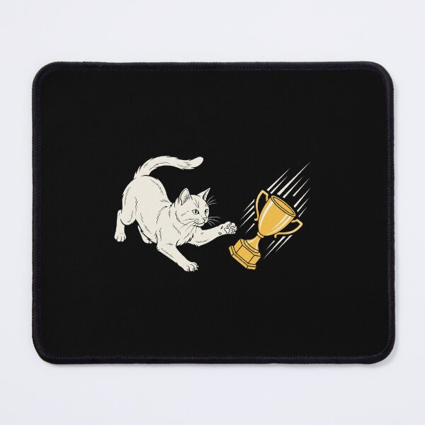 Item preview, Playful Cat Knocking Over Trophy Feline Pet Owner Humor designed and sold by SofenArt.