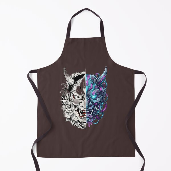 Item preview, Cyberpunk Dragon Mask - Half Traditional Japanese Half Robot Ryu Tattoo Design designed and sold by Neo Tokio.