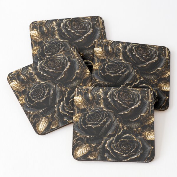 Item preview, Black Gold Roses Gothic designed and sold by VelarisMoon.
