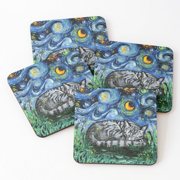Item preview, Sleepy Gray Tabby Night designed and sold by AjaTrier.