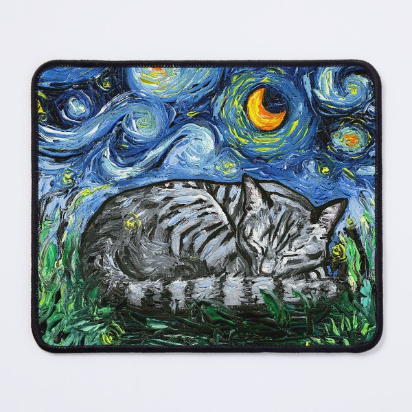 Item preview, Sleepy Gray Tabby Night designed and sold by AjaTrier.