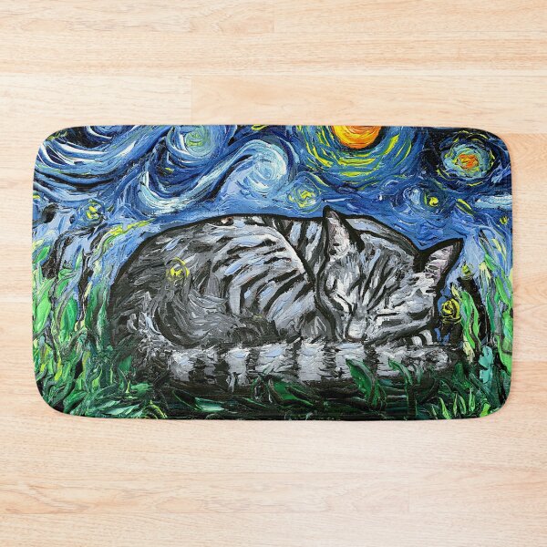 Item preview, Sleepy Gray Tabby Night designed and sold by AjaTrier.