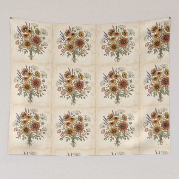 Item preview, Vintage Wildflower Shirt – Americana Sunflower Bouquet Rust Terracotta Tee designed and sold by DmaarGroup.