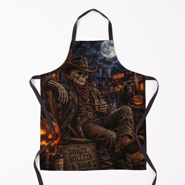 Item preview, Halloween Skeleton Cowboy Saloon Night designed and sold by LovePrintArt.