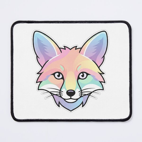 Item preview, Pastel Rainbow Fox Face Portrait designed and sold by Owcomm.