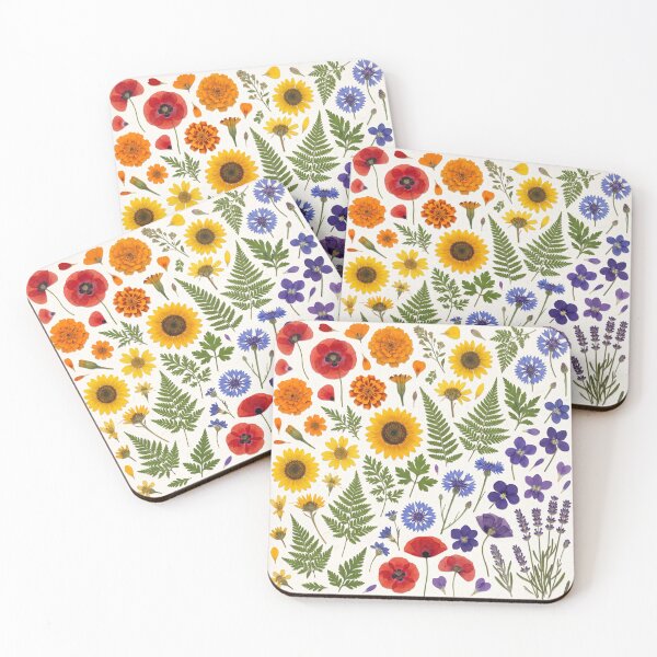 Item preview, Rainbow Flower Shirt – Pressed Botanical Scattered Wildflower Color Tee designed and sold by DmaarGroup.