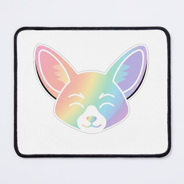 Item preview, Cute Rainbow Fennec Fox Face Illustration designed and sold by Owcomm.