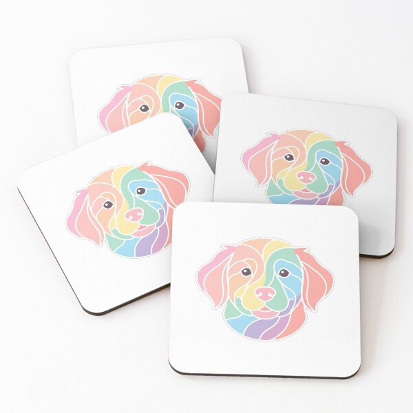Item preview, Colorful Stained Glass Golden Retriever Portrait designed and sold by Owcomm.