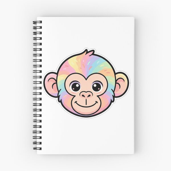 Item preview, Cute Rainbow Pastel Monkey Face Illustration designed and sold by Owcomm.