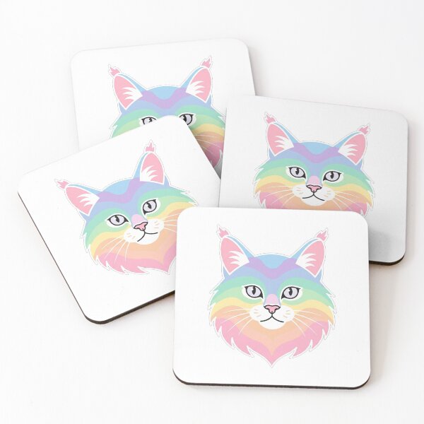 Item preview, Cute Pastel Rainbow Maine Coon Cat designed and sold by Owcomm.