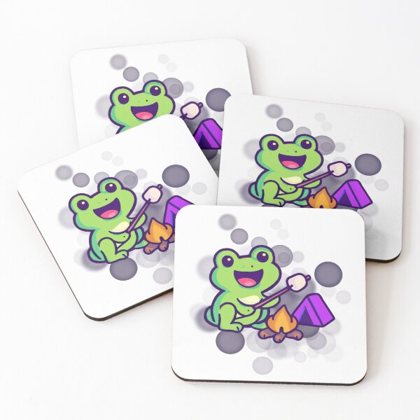 Item preview, Cute Frog Camping Cartoon designed and sold by iamKRUK.
