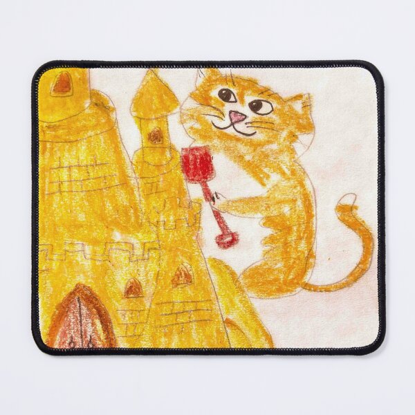 Item preview, Cute Ginger Cat Building a Sandcastle designed and sold by MagicYana.