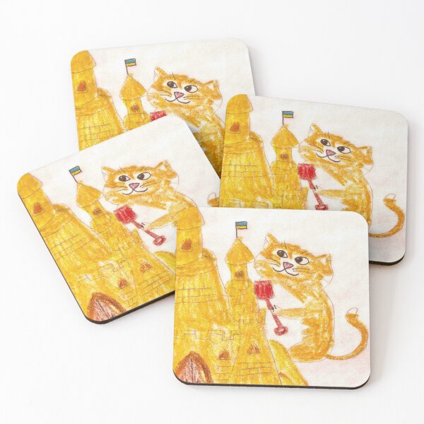 Item preview, Cute Ginger Cat Building a Sandcastle designed and sold by MagicYana.