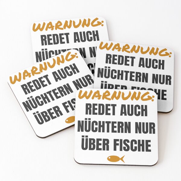 Item preview, Warning: Even when sober, he only talks about fish | Angler's saying designed and sold by GrinsWerk.
