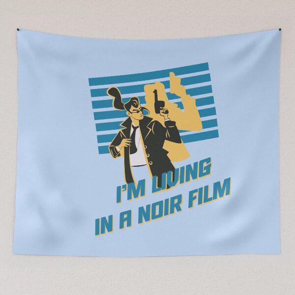 Item preview, I’m Living in a Noir Investigator Retro Illustration designed and sold by beboplab.