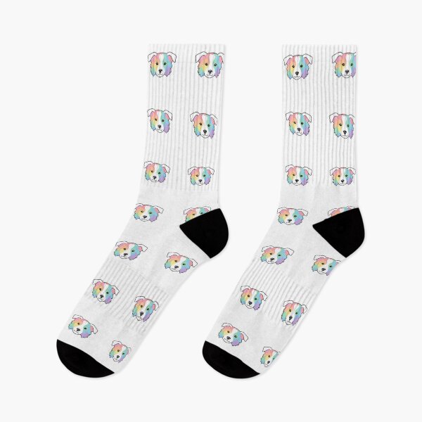 Item preview, Pastel Colorful Border Collie Dog Face designed and sold by Owcomm.