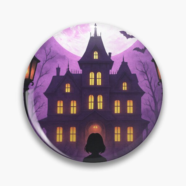 Item preview, Haunted Mansion Silhouette Rolled Poster | Purple Moonlight Gothic designed and sold by codeslinger.