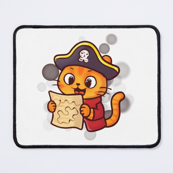 Item preview, Orange Cat Pirate Funny Cartoon designed and sold by iamKRUK.