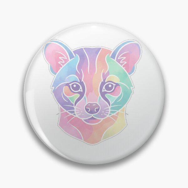 Item preview, Colorful Watercolor Civet Cat Portrait Illustration designed and sold by Owcomm.