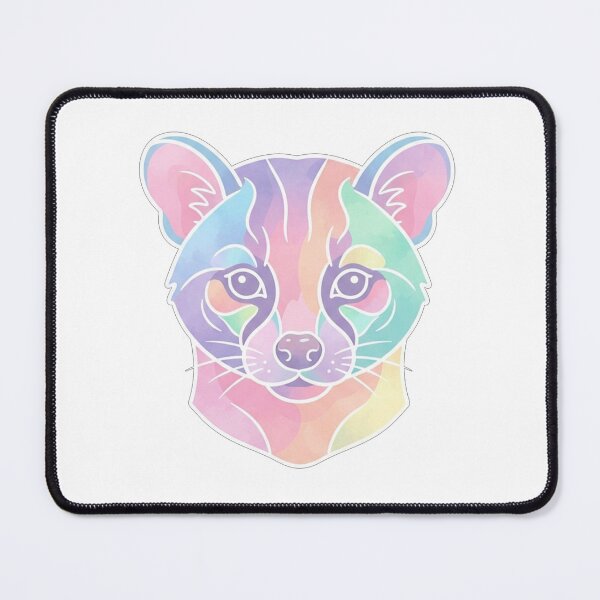 Item preview, Colorful Watercolor Civet Cat Portrait Illustration designed and sold by Owcomm.