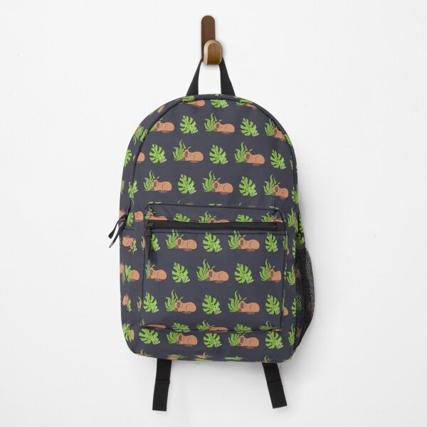 Item preview, Cute Capybara Tropical Jungle Seamless Pattern - Dark designed and sold by paldronma.