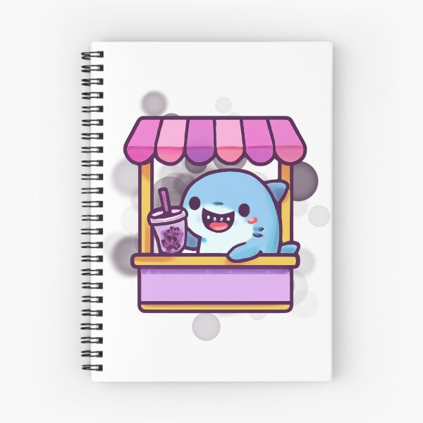 Item preview, Cute Shark Bubble Tea Cartoon designed and sold by iamKRUK.