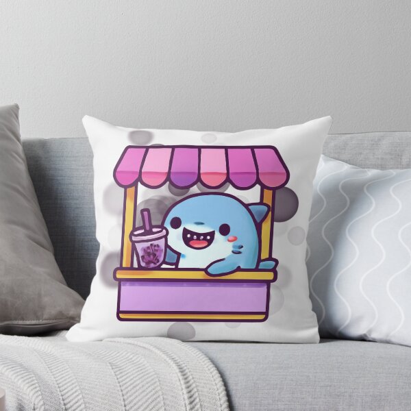 Item preview, Cute Shark Bubble Tea Cartoon designed and sold by iamKRUK.