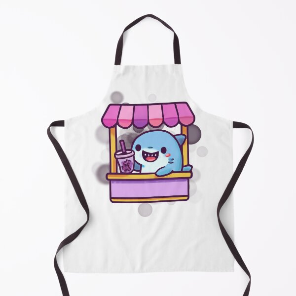 Item preview, Cute Shark Bubble Tea Cartoon designed and sold by iamKRUK.