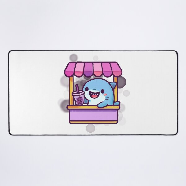 Item preview, Cute Shark Bubble Tea Cartoon designed and sold by iamKRUK.