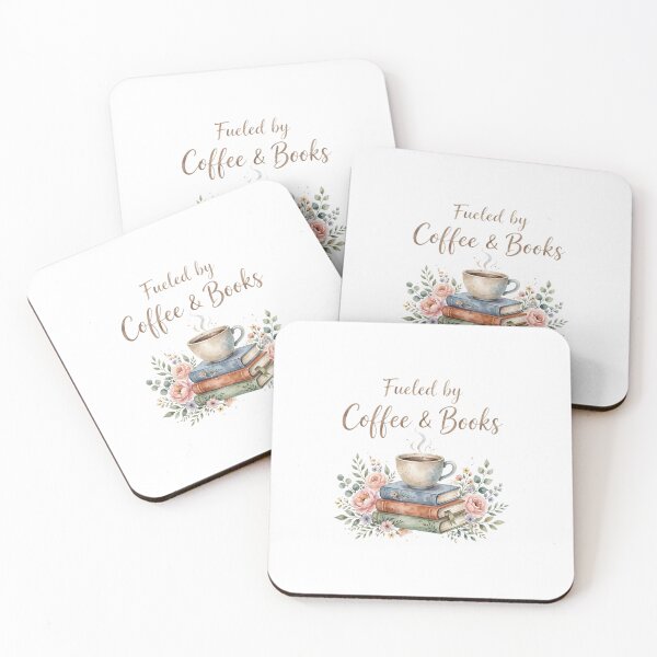 Item preview, Book Lover Mug — Fueled by Coffee & Books | Watercolor Coffee Cup designed and sold by Donartpictures.