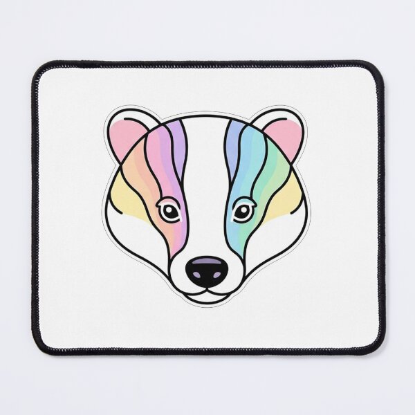 Item preview, Cute Rainbow Badger Face Minimalist Illustration designed and sold by Owcomm.