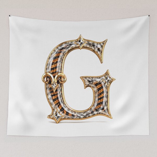 Item preview, Crystal Ramstripe Zodiac Letter G designed and sold by BlissBlvdShop.