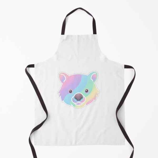 Item preview, Rainbow Wombat Face Kawaii Animal Portrait designed and sold by Owcomm.