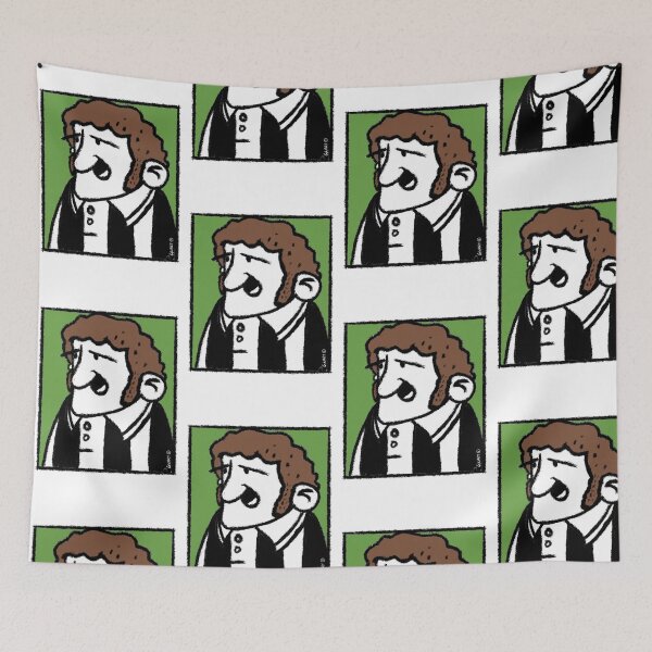 Item preview, Classic Football Player Illustration | Retro Football Kit | Black & White Football Shirt - Pop Art designed and sold by GWARTGB.