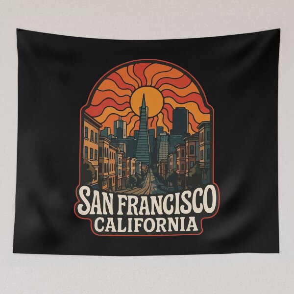 Item preview, San Francisco California United States Trippy Art designed and sold by TomFrontierArt.