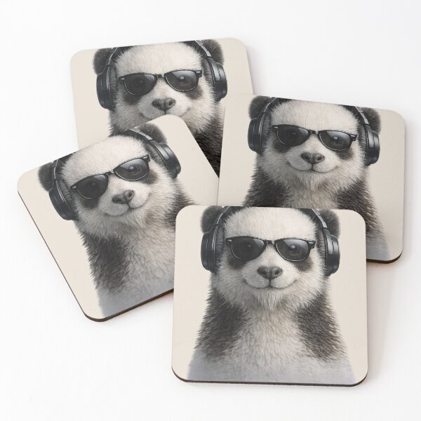 Item preview, Cool Panda Wearing Headphones and Sunglasses designed and sold by BagFactoryUK.