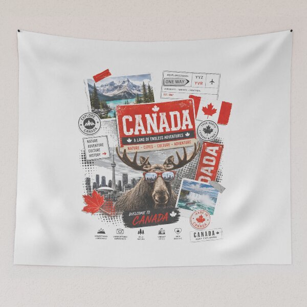 Item preview, Canada Travel Journal Art designed and sold by AtuqStudio.